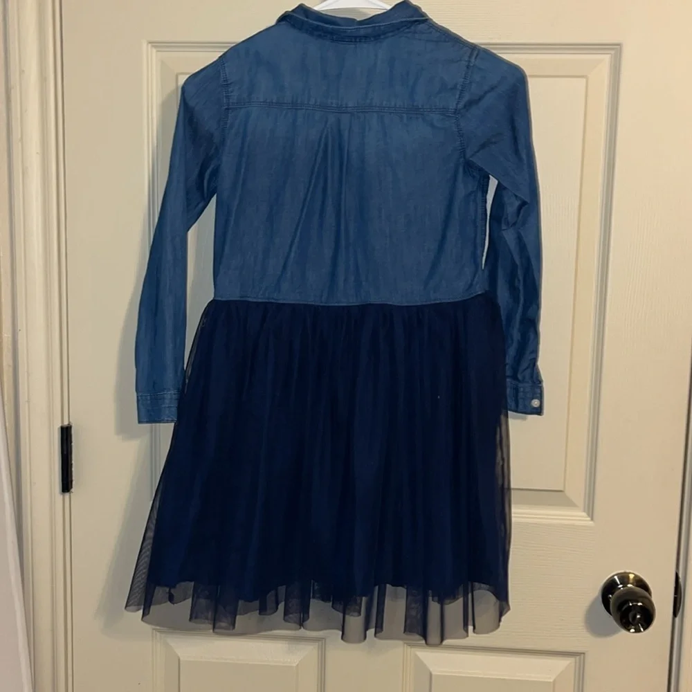 Osh Kosh denim dress with lined tulle skirt.